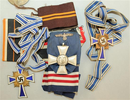 A collection of German Third Reich medals,
